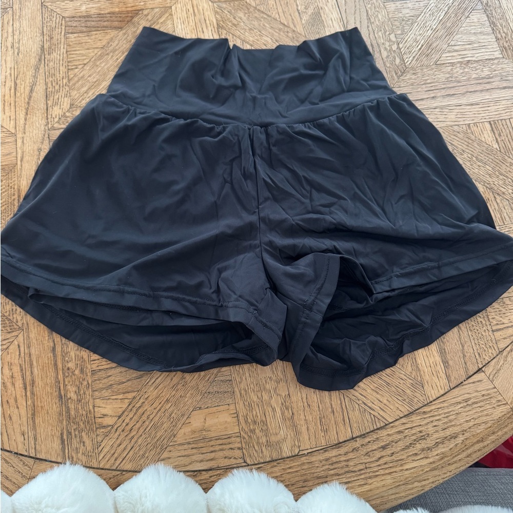 Black athletic shorts